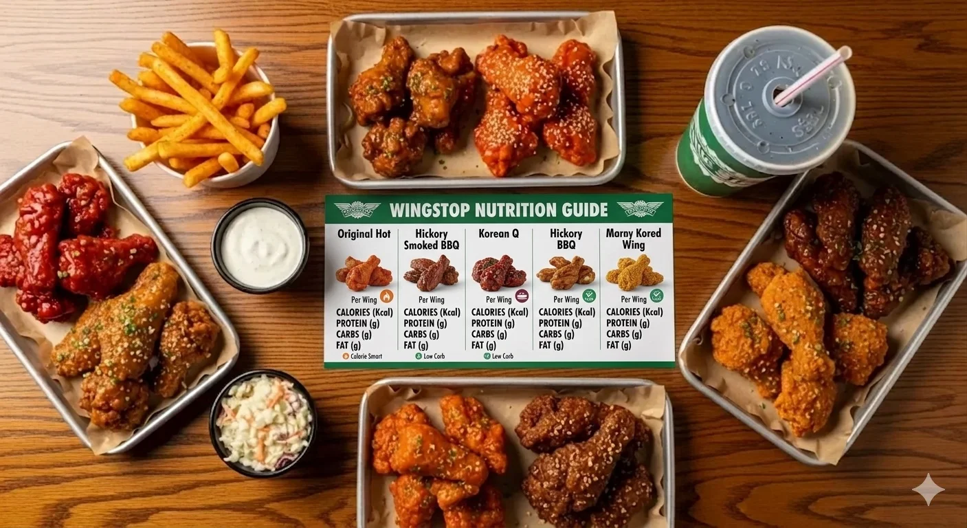 Wingstop nutrition information used to compare complete orders